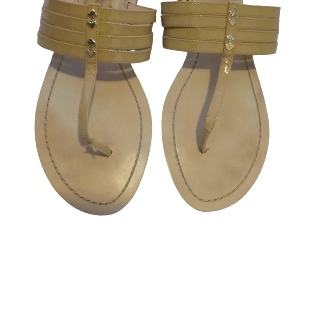 Kate Spade Sindy honey‎ sandals Patent Leather T-Strap Thong